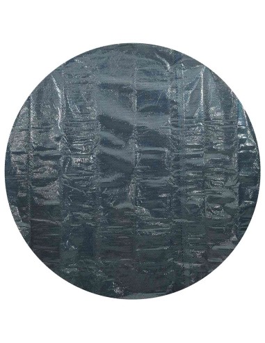 Плаващо соларно покривало за басейн, PE, 381 см, черно и синьо