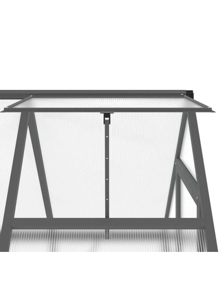Оранжерия с основа рамка антрацит 169x114x195 см алуминий