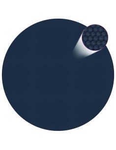 Плаващо соларно покривало за басейн, PE, 527 см, черно и синьо