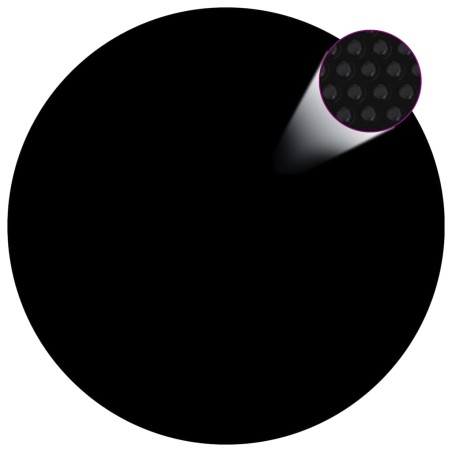 Плаващо соларно покривало за басейн, PE, 527 см, черно и синьо