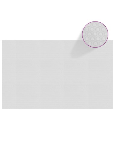 Плаващо соларно покривало за басейн PE 260x160 см сиво