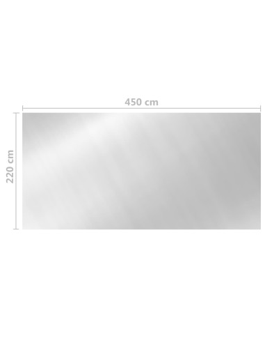 Покривало за басейн, сребристо, 450x220 см, PE