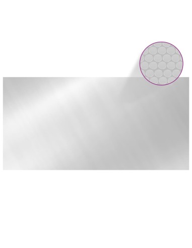 Покривало за басейн, сребристо, 549x274 см, PE