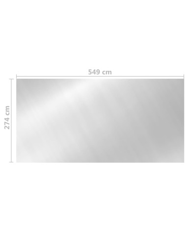 Покривало за басейн, сребристо, 549x274 см, PE