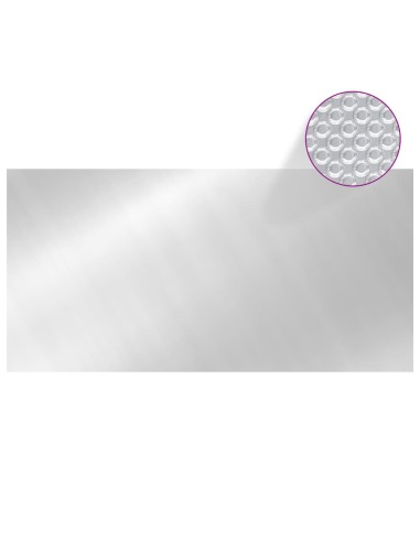 Покривало за басейн, сребристо, 732x366 см, PE