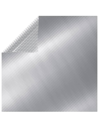 Покривало за басейн, сребристо, 975x488 см, PE