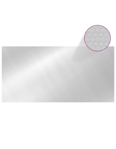 Покривало за басейн, сребристо, 975x488 см, PE