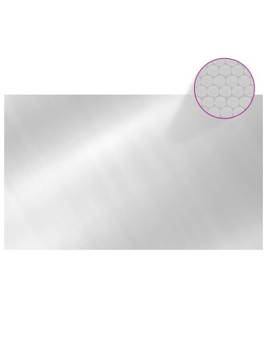 Правоъгълно покривало за басейн 1000x600 см PE сребристо