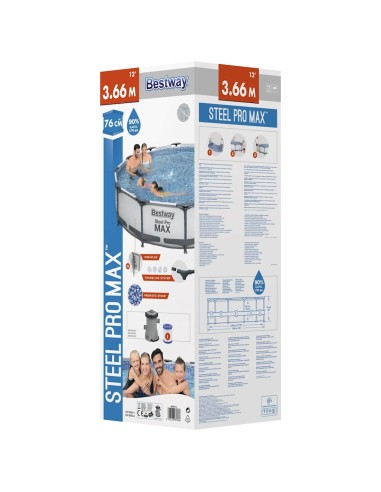 Bestway Steel Pro MAX Комплект плувен басейн 366x76 см