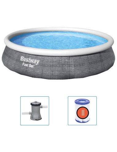 Bestway Надуваем басейн Fast Set с помпа 396x84 см