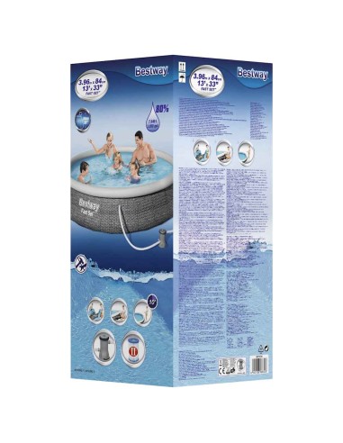 Bestway Надуваем басейн Fast Set с помпа 396x84 см