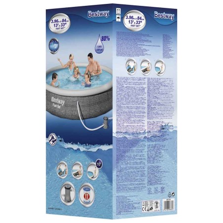 Bestway Надуваем басейн Fast Set с помпа 396x84 см