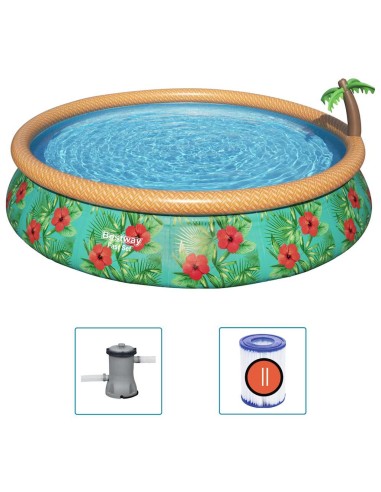 Bestway Fast Set Надуваем комплект басейн Paradise Palms 457x84 см