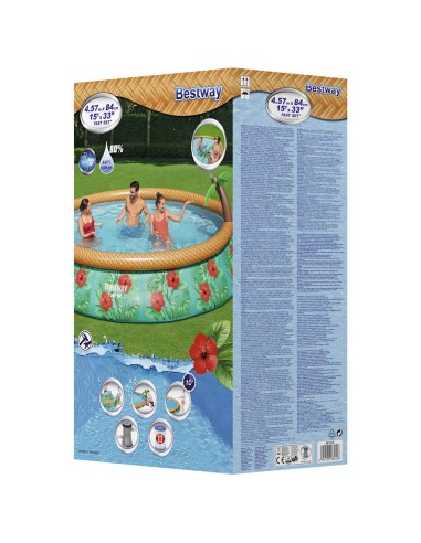 Bestway Fast Set Надуваем комплект басейн Paradise Palms 457x84 см