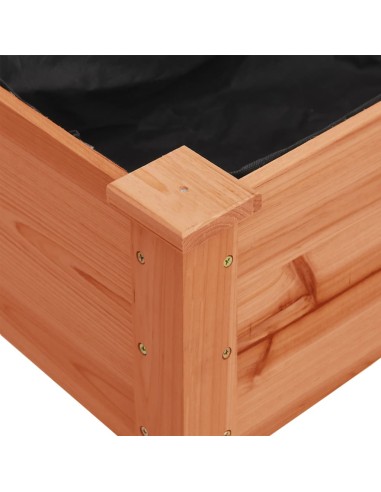 Саксия с вложка, кафява, 71x37x76 см, масивна ела