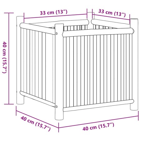 Саксия 40x40x40 см бамбук