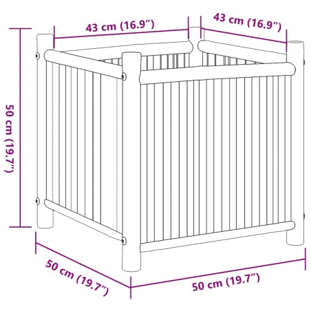 Саксия 50x50x50 см бамбук