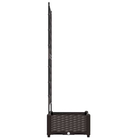 Градинска саксия с решетка Кафяво 40 x 40 x 125.5 см ПП