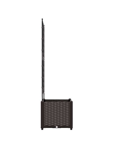 Градинска саксия с решетка Кафяво 40 x 40 x 143 см ПП