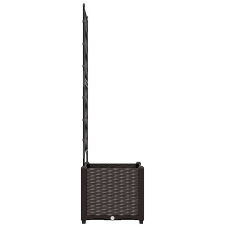 Градинска саксия с решетка Кафяво 40 x 40 x 143 см ПП