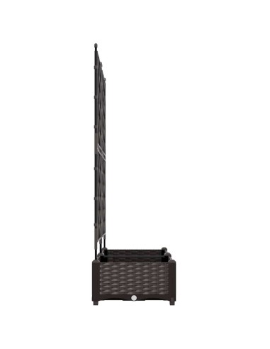 Градинска саксия с решетка Кафяво 80 x 40 x 125.5 см ПП