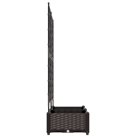 Градинска саксия с решетка Кафяво 80 x 40 x 125.5 см ПП