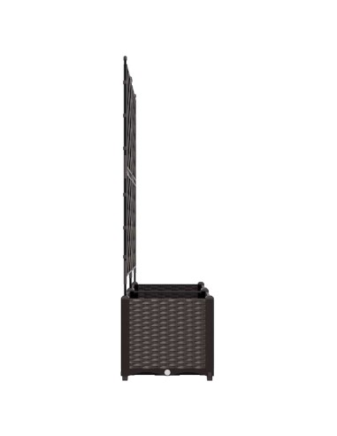 Градинска саксия с решетка 2 pcs Кафяво 80 x 40 x 143 см ПП