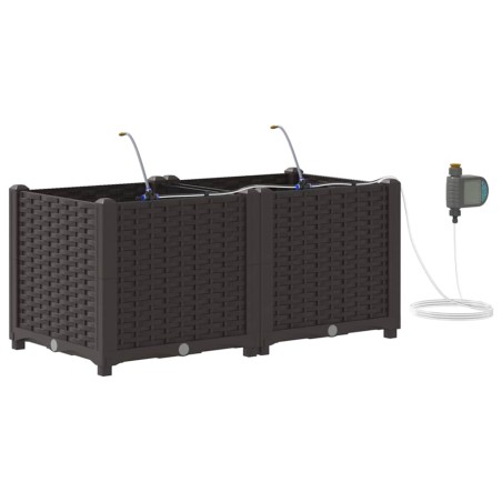 Градински саксии Кафяво 80 x 40 x 37.5 см Стомана
