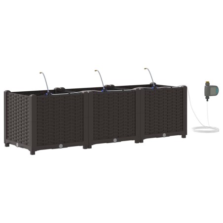 Градински саксии Кафяво 120 x 40 x 37.5 см Стомана