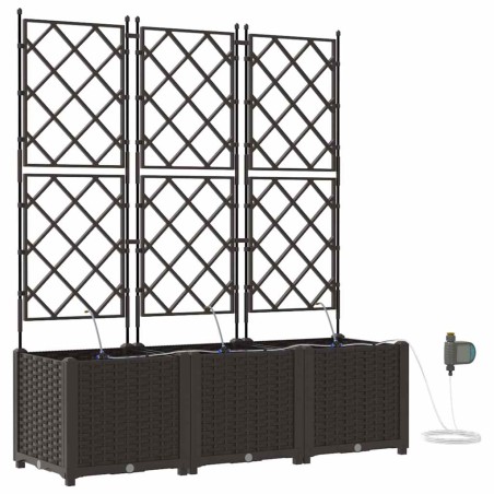 Градински саксии Кафяво 120 x 40 x 142 cm Стомана