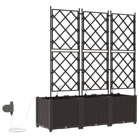 Градински саксии Кафяво 120 x 40 x 142 cm Стомана