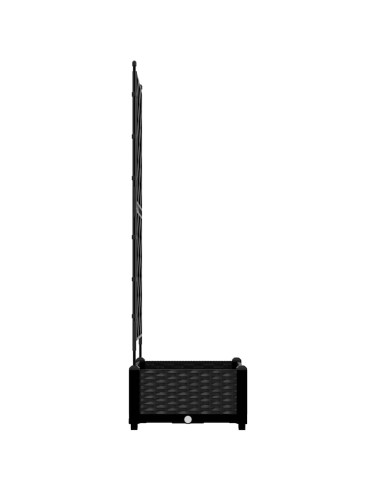 Градинска саксия с решетка Черно 40 x 40 x 125.5 см ПП
