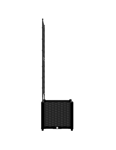 Градинска саксия с решетка Черно 40 x 40 x 143 см ПП