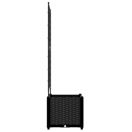 Градинска саксия с решетка Черно 40 x 40 x 143 см ПП