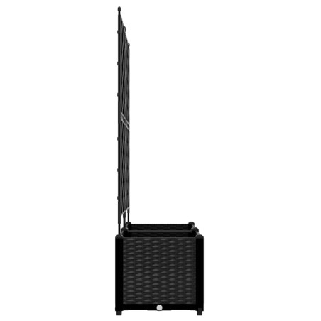 Градинска саксия с решетка 2 pcs Черно 80 x 40 x 143 см ПП