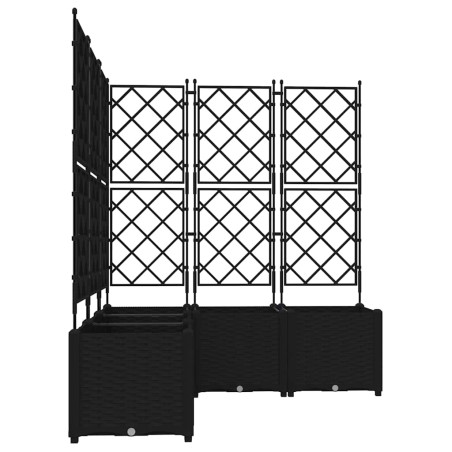 Градинска саксия с решетка 5 pcs Черно 120 x 120 x 143 см ПП