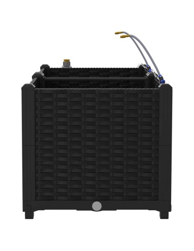 Градински саксии Черно 80 x 40 x 37.5 см Стомана