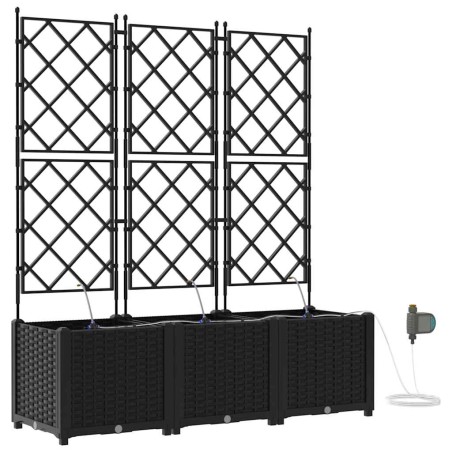 Градински саксии Черно 120 x 40 x 142 cm Стомана