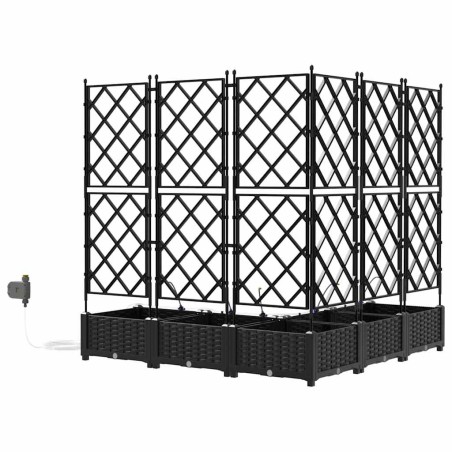 Градински саксии Черно 120 x 120 x 126 см Стомана