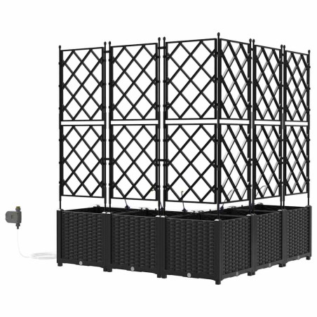 Градински саксии Черно 120 x 120 x 142 см Стомана