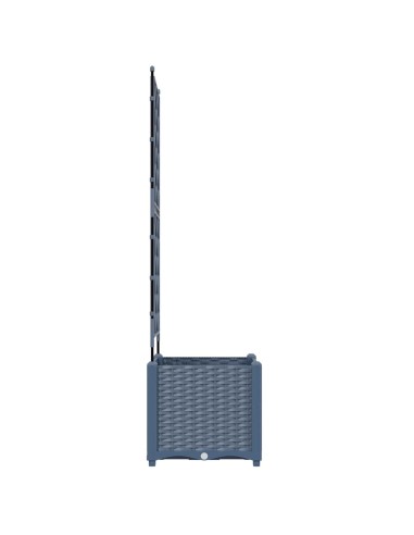Градинска саксия с решетка Сив 40 x 40 x 143 см ПП