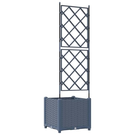 Градинска саксия с решетка Сив 40 x 40 x 143 см ПП