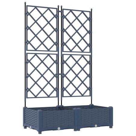 Градинска саксия с решетка Сив 80 x 40 x 125.5 см ПП