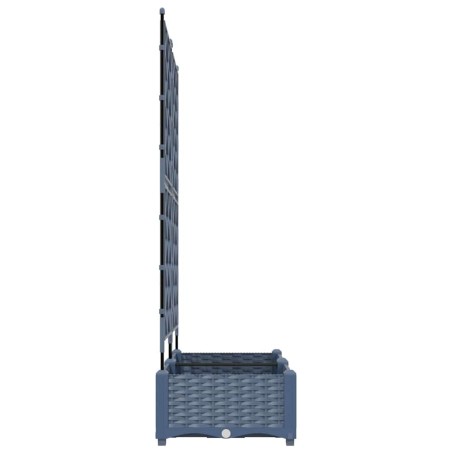 Градинска саксия с решетка Сив 80 x 40 x 125.5 см ПП