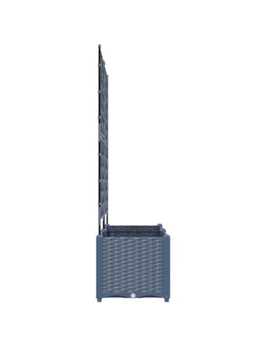 Градинска саксия с решетка 2 pcs Сив 80 x 40 x 143 см ПП