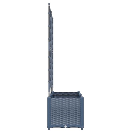 Градинска саксия с решетка 2 pcs Сив 80 x 40 x 143 см ПП