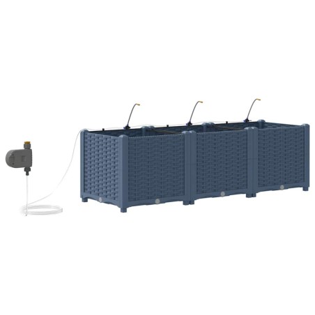 Градински саксии Сив 120 x 40 x 37.5 см Стомана