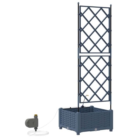 Градински саксии Сив 40 x 40 x 126 см Стомана