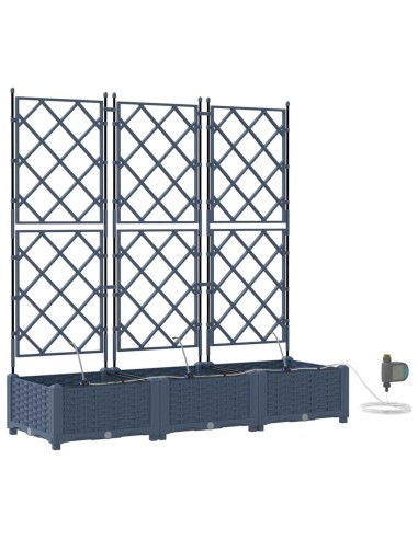 Градински саксии Сив 120 x 40 x 126 см Стомана