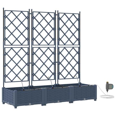 Градински саксии Сив 120 x 40 x 126 см Стомана